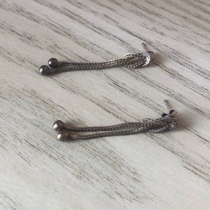 Gold Knot Dangling Earrings